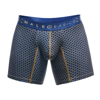Male Basics Hipster Mid Thigh Boxer Brief Andalucia Blue
