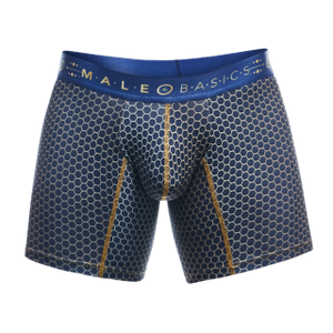 Male Basics Hipster Mid Thigh Boxer Brief Andalucia Blue