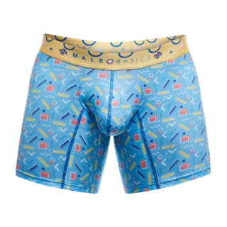 Male Basics Hipster Mid Thigh Boxer Brief Breeze Blue