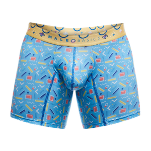 Male Basics Hipster Mid Thigh Boxer Brief Breeze Blue