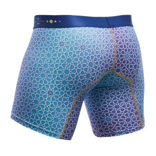 Male Basics Hipster Mid Thigh Boxer Brief Mosaic Purple