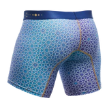 Male Basics Hipster Mid Thigh Boxer Brief Mosaic Purple