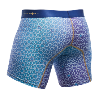 Male Basics Hipster Mid Thigh Boxer Brief Mosaic Purple