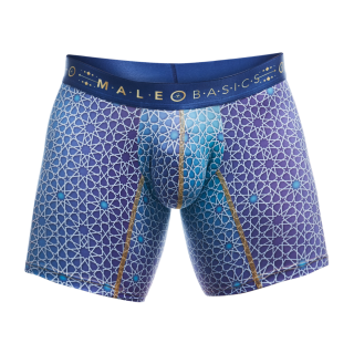 Male Basics Hipster Mid Thigh Boxer Brief Mosaic Purple