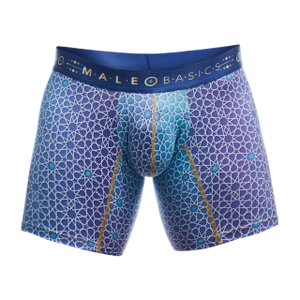 Male Basics Hipster Mid Thigh Boxer Brief Mosaic Purple