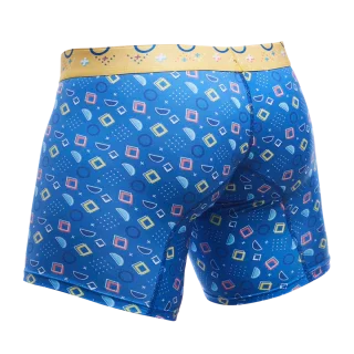 Male Basics Hipster Mid Thigh Boxer Brief Spectrum Blue