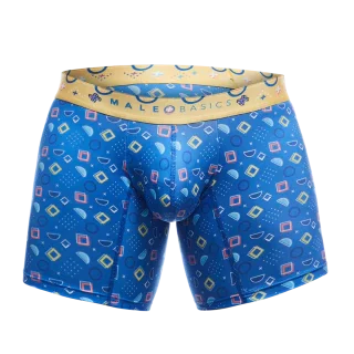 Male Basics Hipster Mid Thigh Boxer Brief Spectrum Blue
