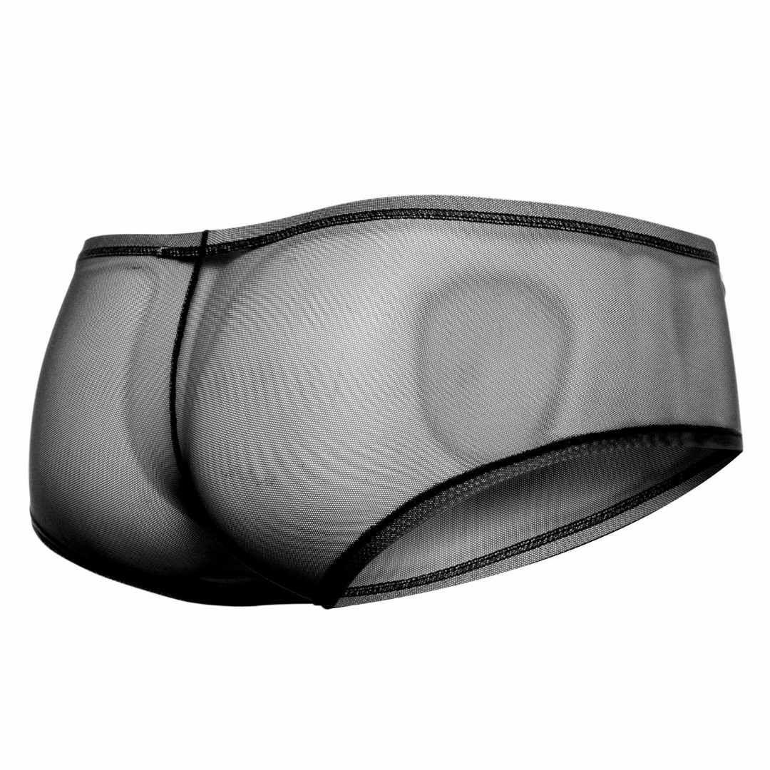 Male Basics Mob Men's Sexy Sheer Hip Brief Black