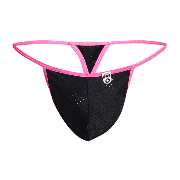 Male Basics Mob Men's Sexy Microfiber G-String Black/Pink