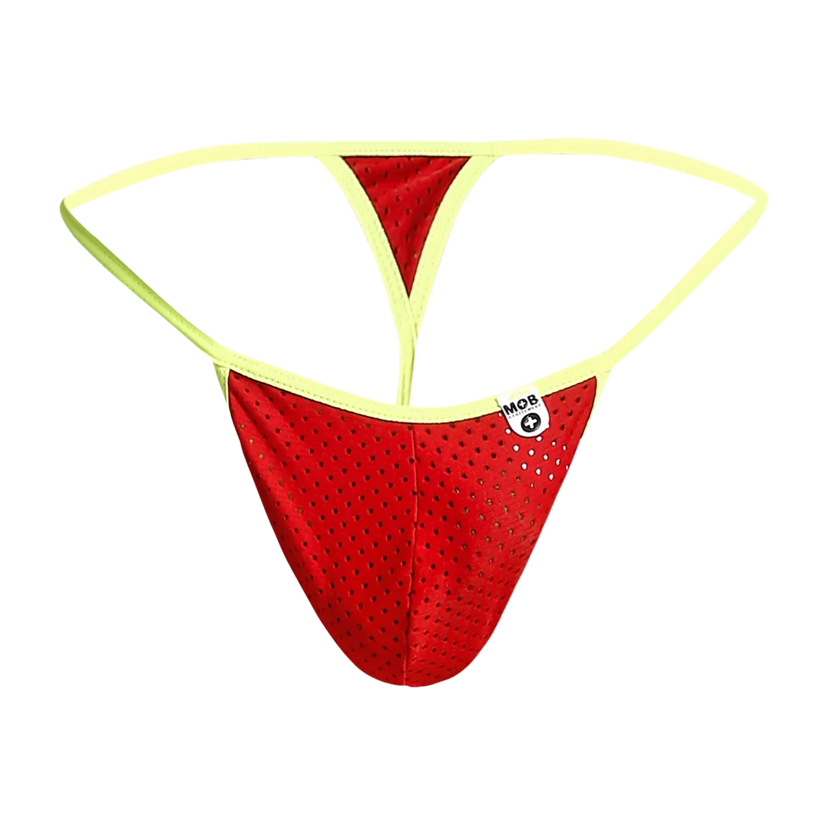 Male Basics Mob Men's Sexy Microfiber G-String Red/Yellow