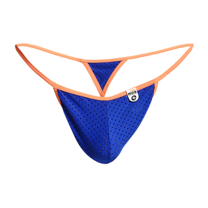 Male Basics Mob Men's Sexy Microfiber G-String Royal Blue/Orange