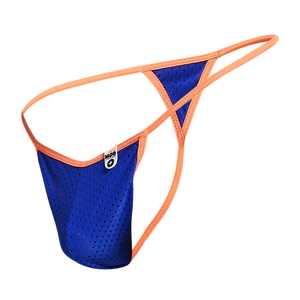 Male Basics Mob Men's Sexy Microfiber G-String Royal Blue/Orange