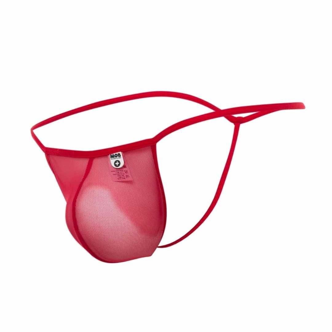 Male Basics Mob Men's Sexy Sheer T Back Thong Red