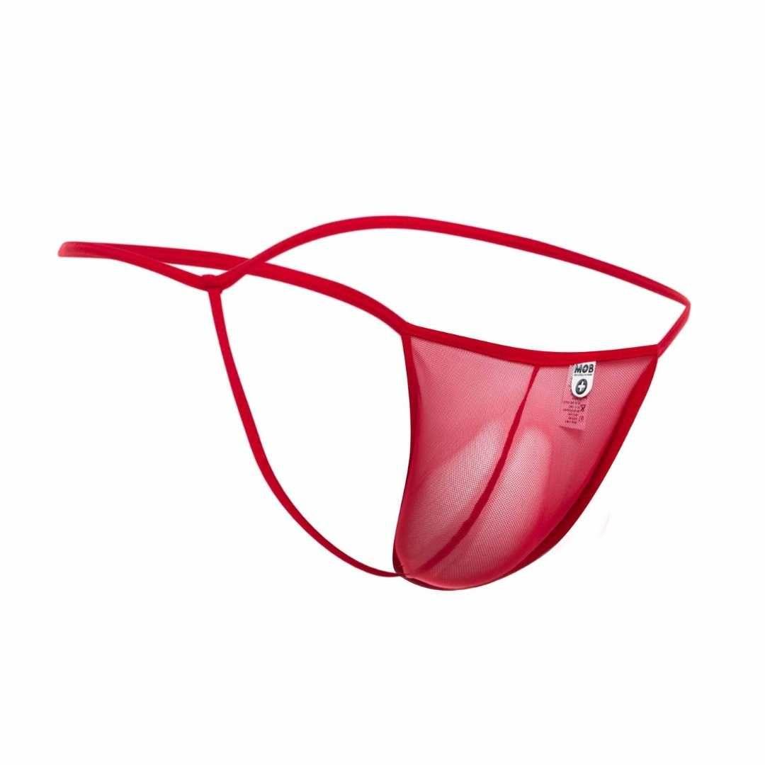 Male Basics Mob Men's Sexy Sheer T Back Thong Red