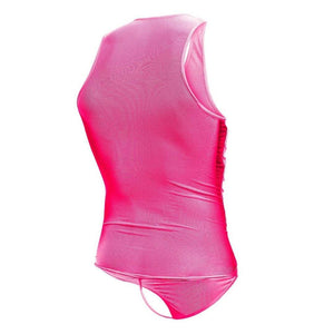 Male Basics Mob Men's Sexy All Over Sheer Body Suit Hot Pink