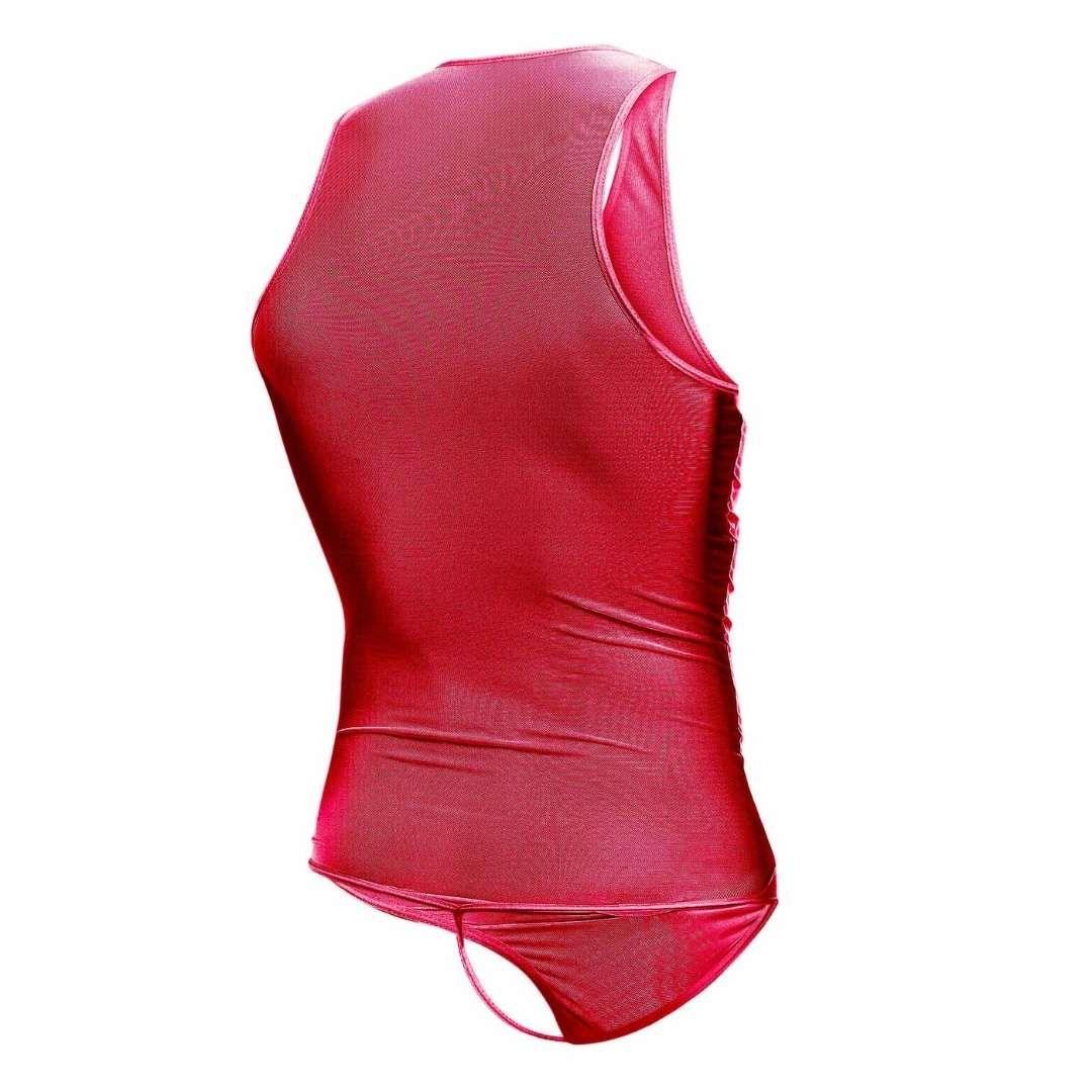 Male Basics Mob Men's Sexy All Over Sheer Body Suit Red