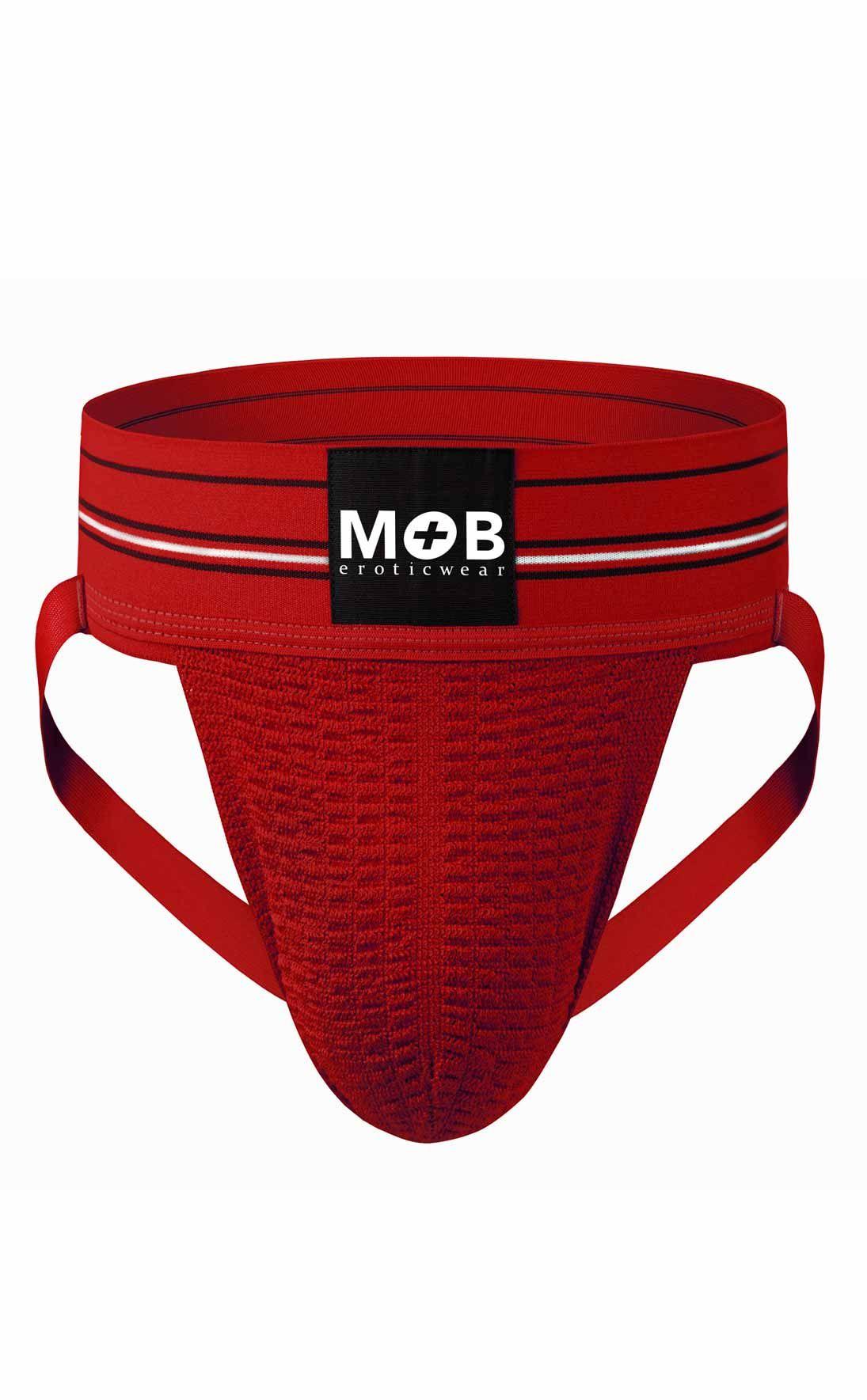 Male Basics Mob Classic Wide 3 Inch Waistband Jockstrap Red