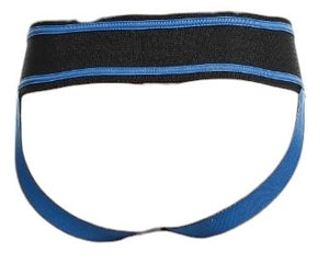 Male Basics Mob Fetish Football Front Lace Tie Jockstrap Royal Blue