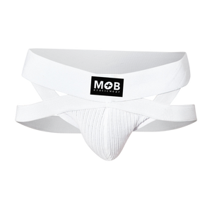 Male Basics MOB Men's Eroticwear X Style Jock White