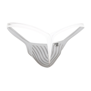 Male Basics Mob Y Buns Thong White Sheer