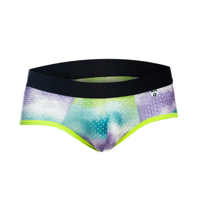 Male Basics MOB Men's Aero Brief Green Tye Dye