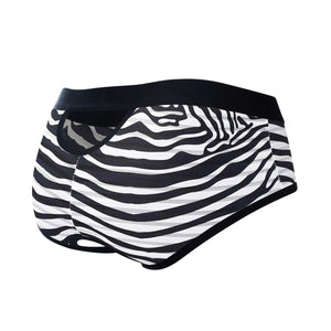 Male Basics MOB Men's Aero Brief Animal Print Zebra