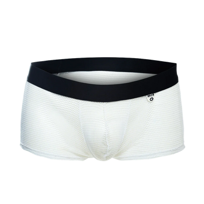 Male Basics MOB Men's Fishnet See Through Boxer White