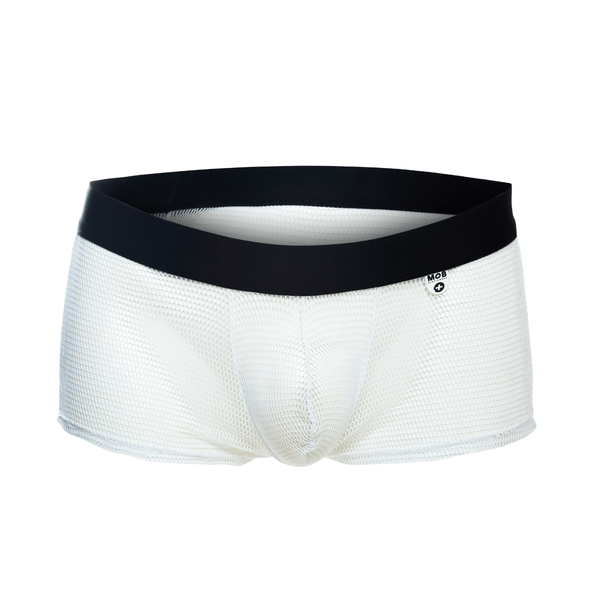 Male Basics MOB Men's Fishnet See Through Boxer White