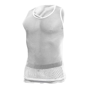 Male Basics MOB Men's Fishnet See Through Top White