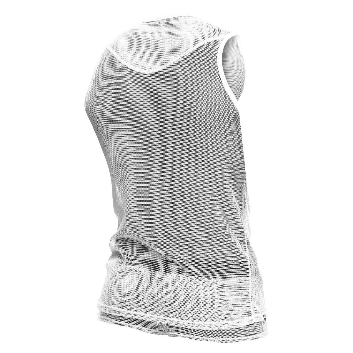 Male Basics MOB Men's Fishnet See Through Top White