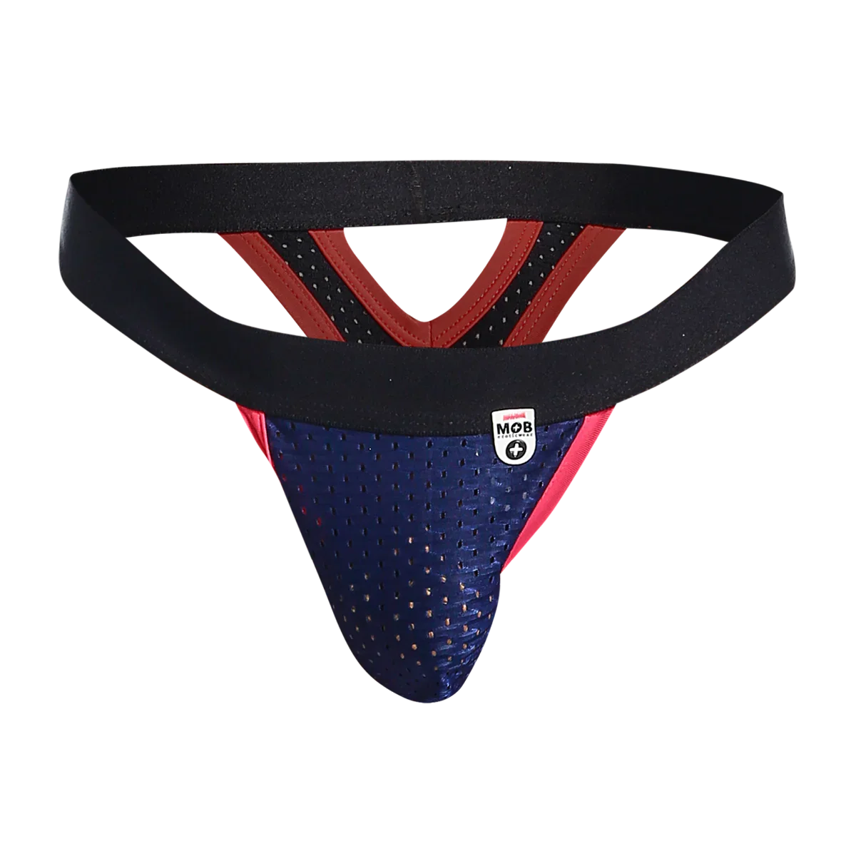 Male Basics MOB Men's Mesh Y Thong Black Magenta