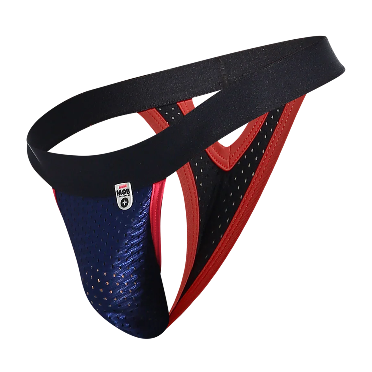 Male Basics MOB Men's Mesh Y Thong Black Magenta