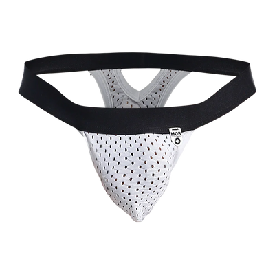 Male Basics MOB Men's Mesh Y Thong White