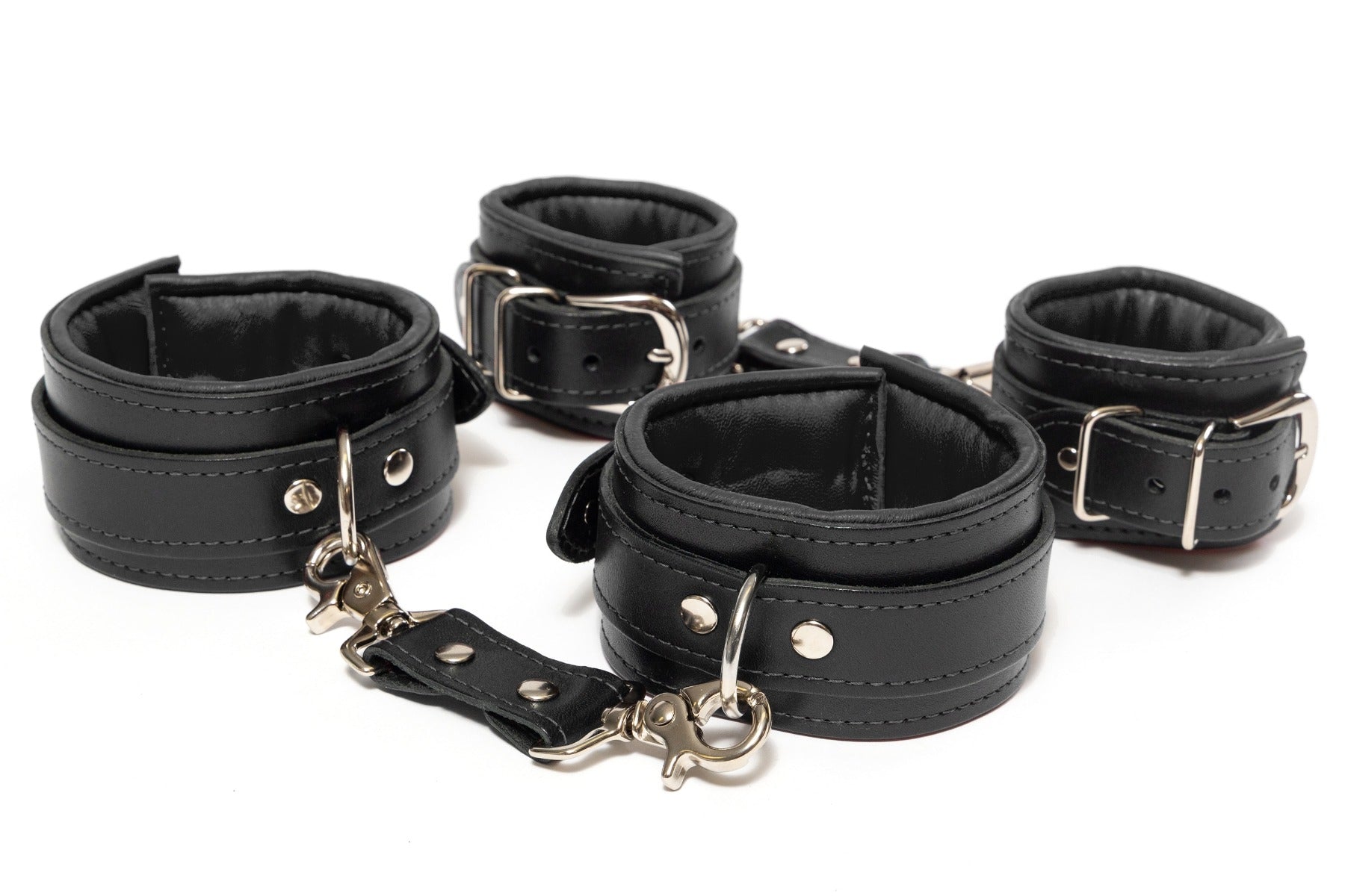 Liberator Mercer Premium Leather Bondage Cuff, Collar, and Blindfold Gift Set