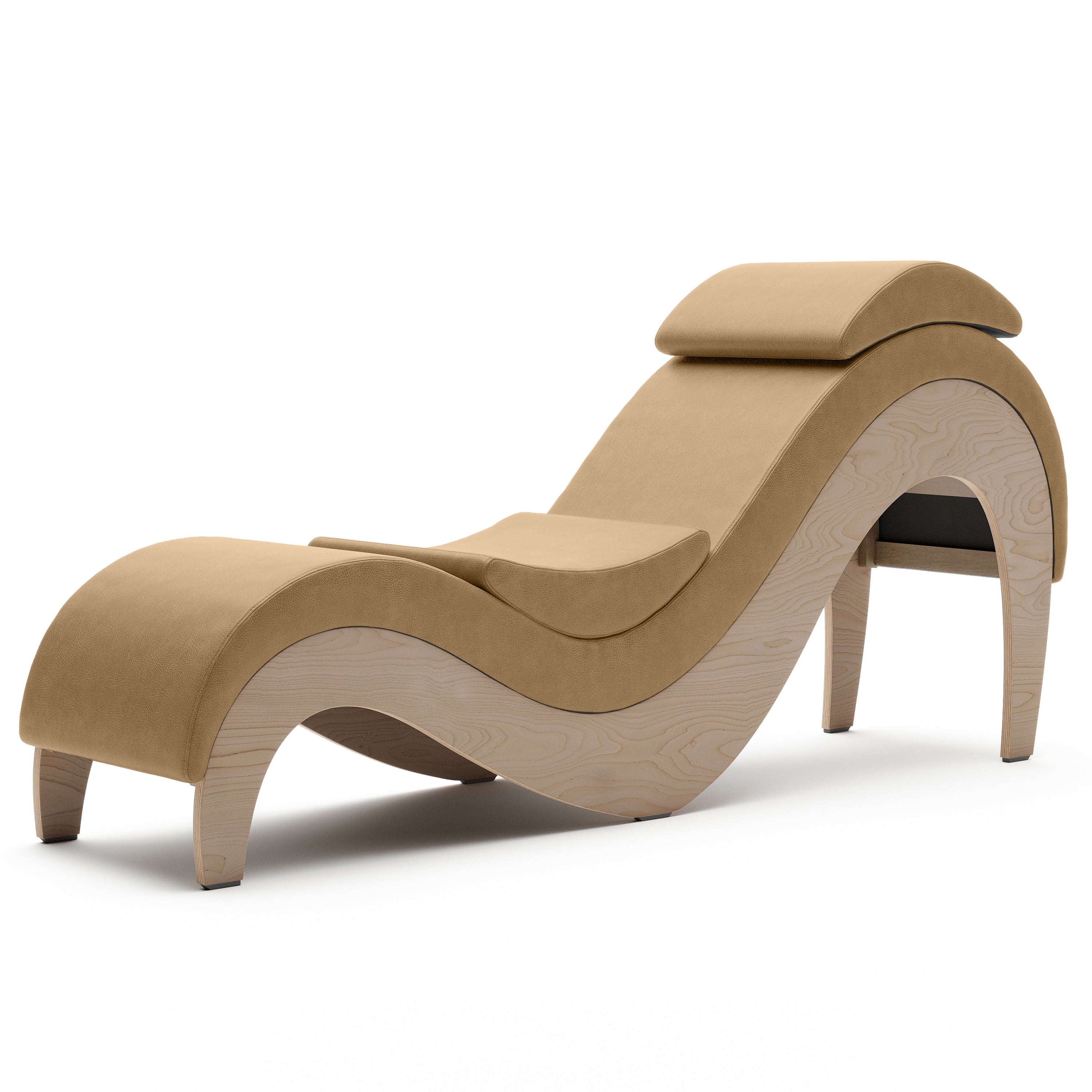 Liberator Supervio Premium Distressed Ultraleather Sex Chaise with Maple Frame and Cuff Kits