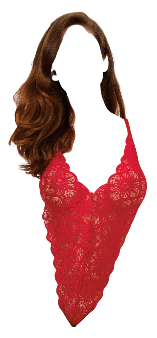 Dreamgirl Mosaic Lace Teddy & Sheer Skirt
