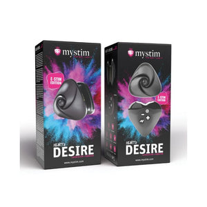 Mystim Hearts Desire eStim Layon 8 Level Vibrator with Electrostimulation Black