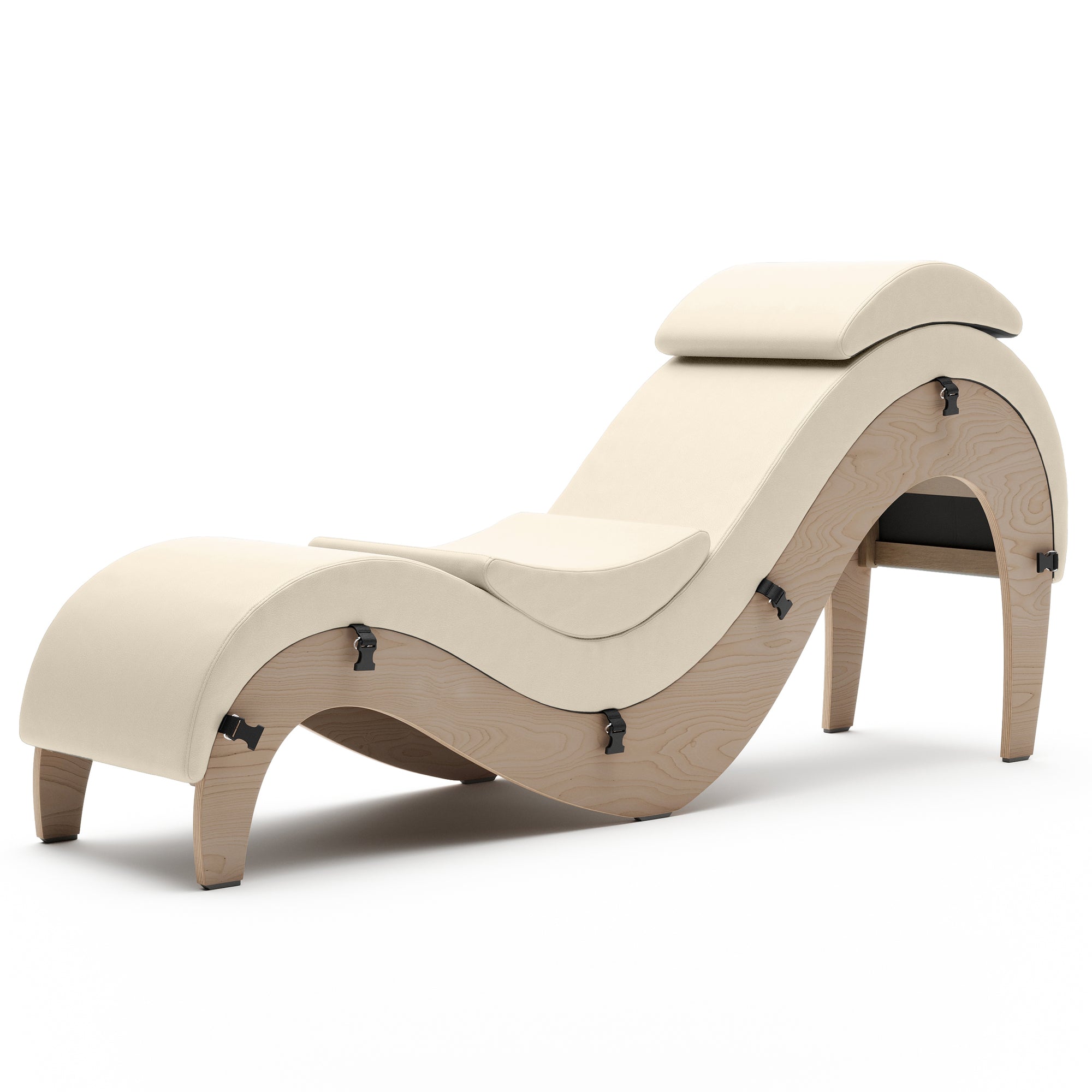 Liberator Supervio Luxury Chaise Maple and Faux Leather with Cuff Kit Restraints