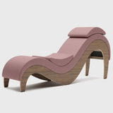 Liberator Supervio Premier Ultraleather Sex Chaise with Walnut Frame and Cuff Kit Restraints
