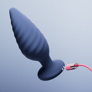 Noah App-Controlled Rotating Butt Plug Navy Blue