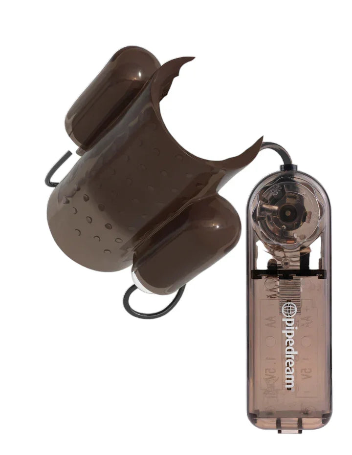 Pipedream Classix Dual Vibrating Textured Penis Sleeve Smoke