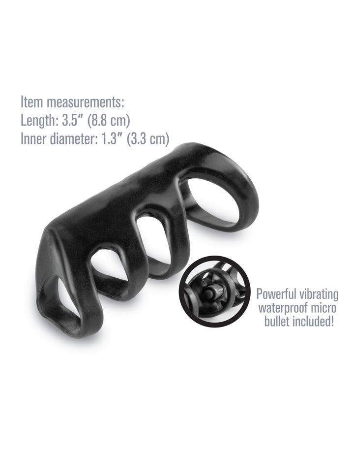 Pipedream Fantasy X-tensions Vibrating Power Penis Cage Black