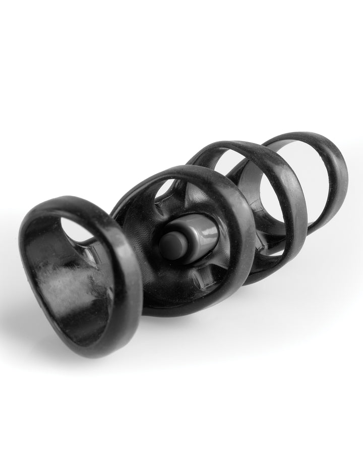 Pipedream Fantasy X-tensions Vibrating Power Penis Cage Black