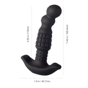 Pineapple Man Vibrating Prostate Massager with Rolling Beads Black