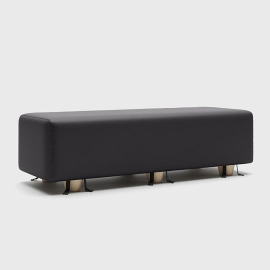 Liberator Prelude Ultraleather Bondage Bench with Wood Feet and Cuffs Black