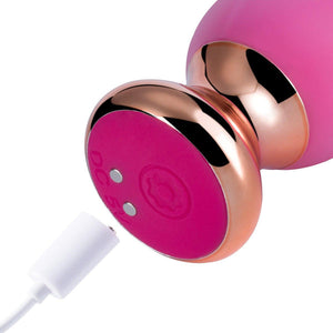 Pink Holic Curved Remote Vibrating Anal Plug Pink