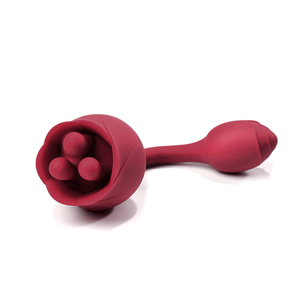 Roseann Double Ended Rose Toy Vibrator Red - Romantic Blessings Roseann Double Ended Rose Toy Vibrator Red - Romantic Blessings