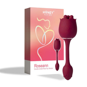 Roseann Double Ended Rose Toy Vibrator Red