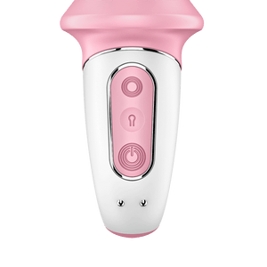 Satisfyer Air Pump Booty 5+ 12 Level Inflatable Anal Vibrator with Connect App Pink