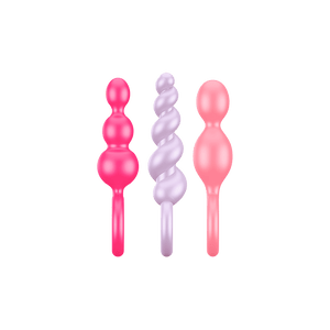 Satisfyer Booty Call Silicone Textured Anal Plugs 3 Each Per Set